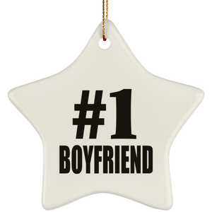 Number One #1 Boyfriend - Star Ornament