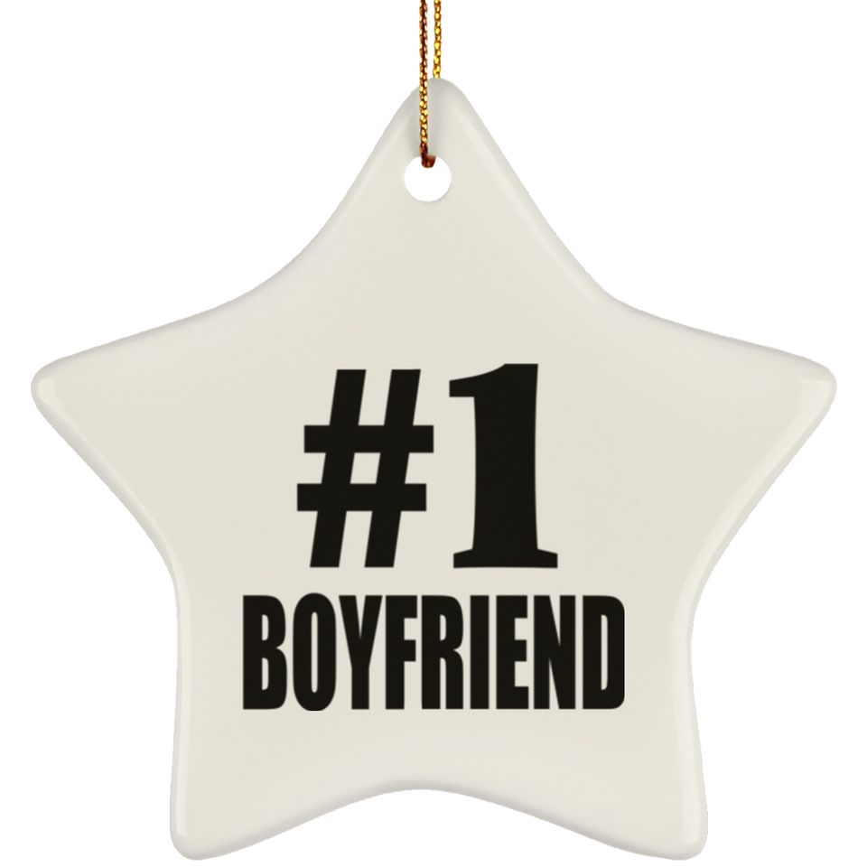 Number One #1 Boyfriend - Star Ornament