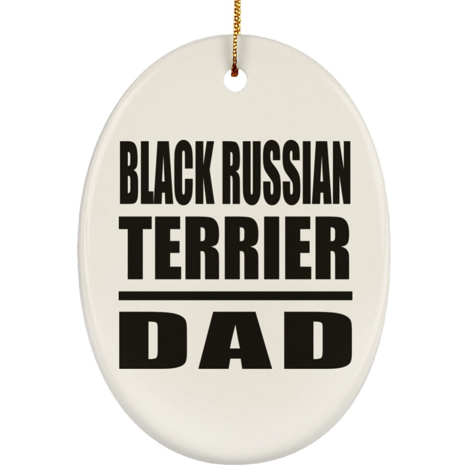 Black Russian Terrier Dad - Oval Ornament
