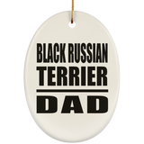 Black Russian Terrier Dad - Oval Ornament