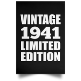 83rd Birthday Vintage 1941 Limited Edition - Poster Portrait
