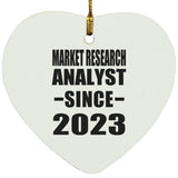 Market Research Analyst Since 2023 - Heart Ornament
