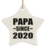 Papa Since 2020 - Star Ornament