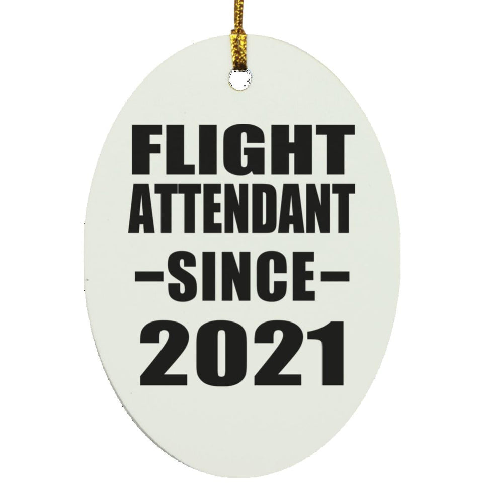 Flight Attendant Since 2021 - Oval Ornament