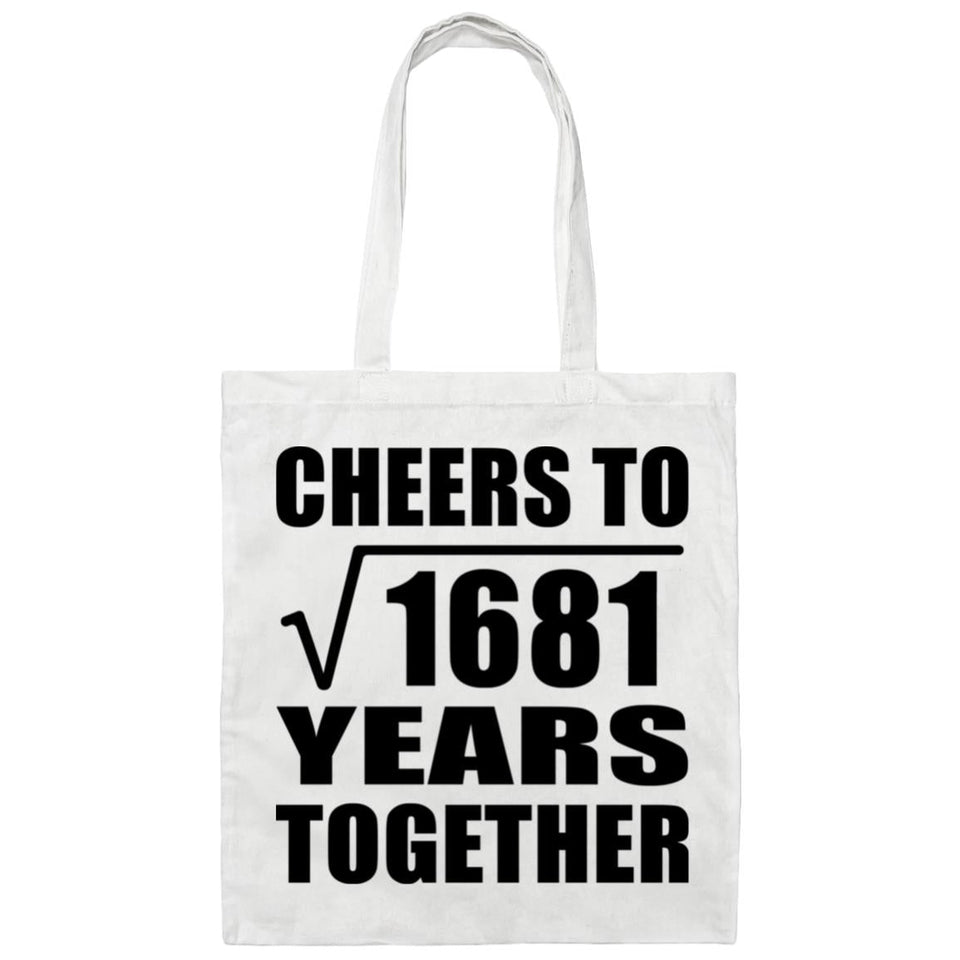 41st Anniversary Cheers To Square Root of 1681 Years Together - Tote Bag White