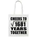 41st Anniversary Cheers To Square Root of 1681 Years Together - Tote Bag White