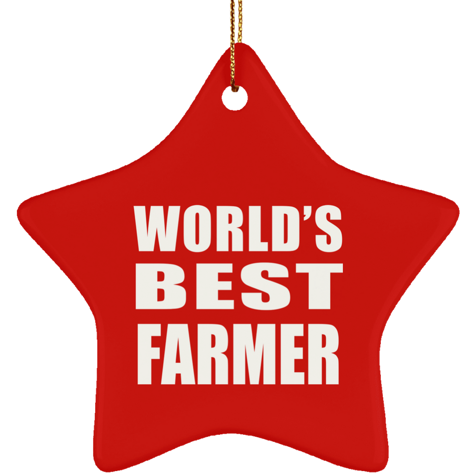 World's Best Farmer - Star Ornament