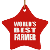 World's Best Farmer - Star Ornament