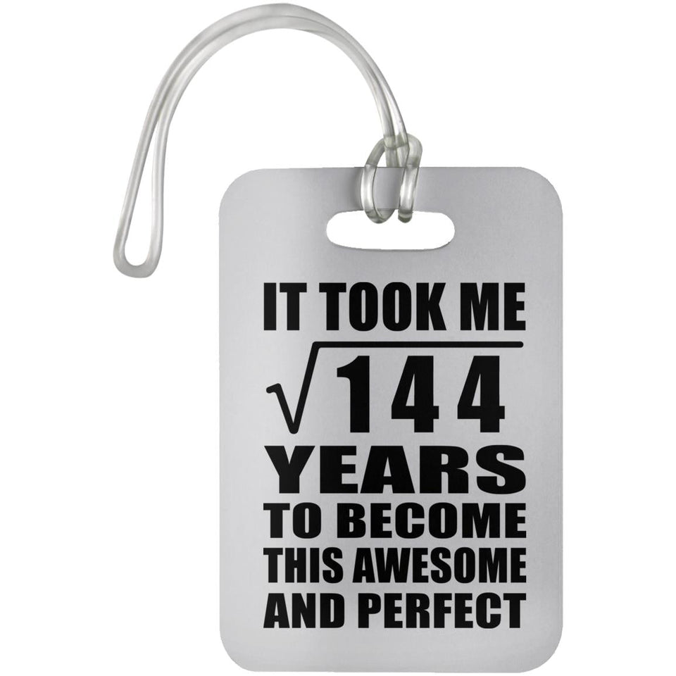 12th Birthday Took Square Root of 144 Years To Awesome - Luggage Bag Tag