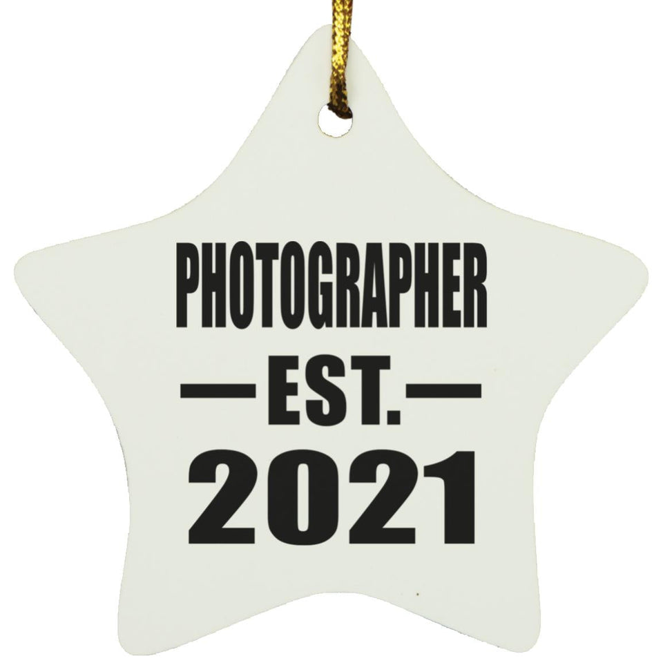 Photographer Established EST. 2021 - Star Ornament