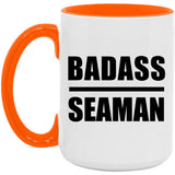 Badass Seaman - 15oz Accent Mug Orange