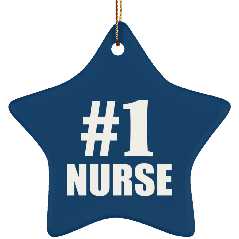 Number One #1 Nurse - Star Ornament