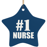 Number One #1 Nurse - Star Ornament