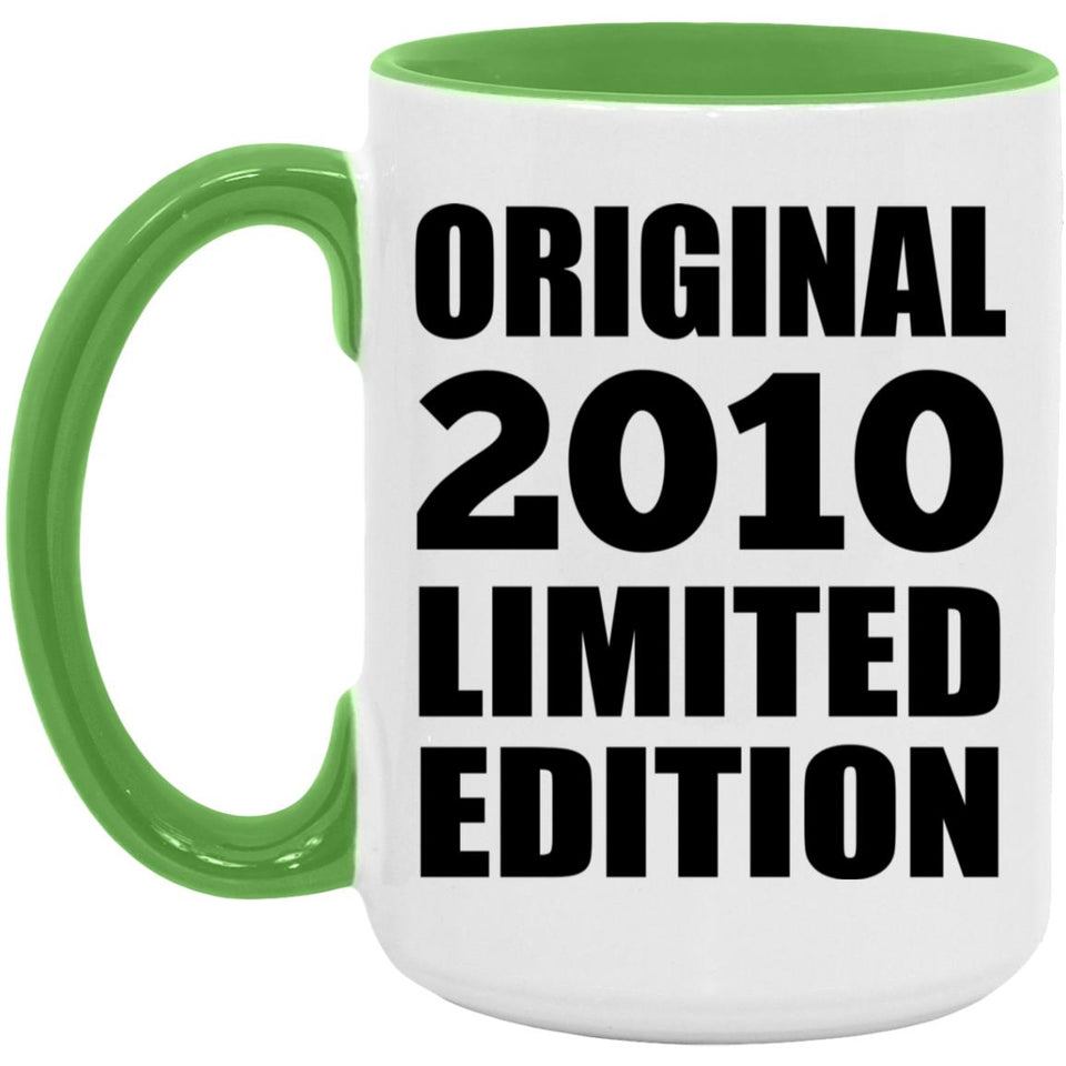 14th Birthday Original 2010 Limited Edition - 15oz Accent Mug Green
