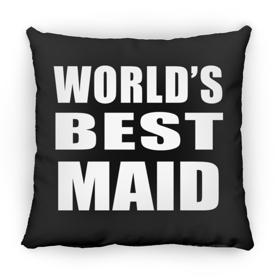 World's Best Maid - Throw Pillow Black