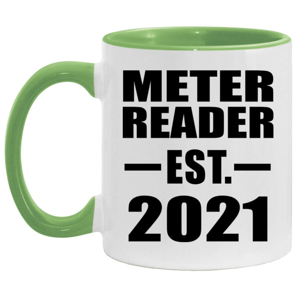 Meter Reader Established EST. 2021 - 11oz Accent Mug Green
