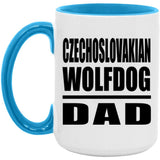 Czechoslovakian Wolfdog Dad - 15oz Accent Mug Blue