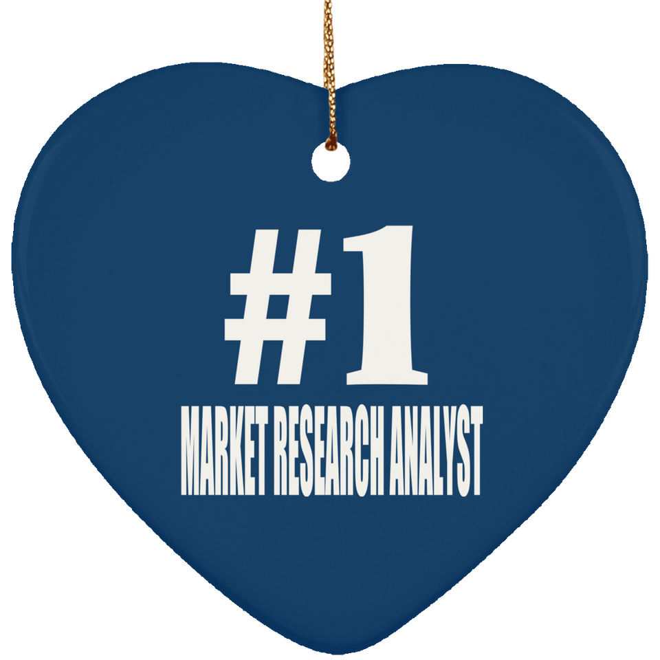 Number One #1 Market Research Analyst - Heart Ornament