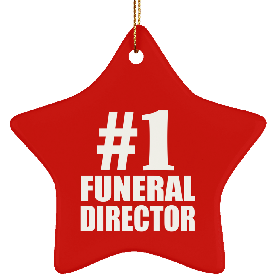 Number One #1 Funeral Director - Star Ornament