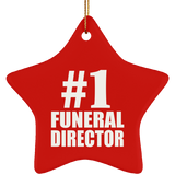 Number One #1 Funeral Director - Star Ornament