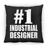 Number One #1 Industrial Designer - Throw Pillow Black