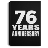 76th Anniversary 76 Years Anniversary - Canvas Portrait