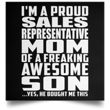 Proud Sales Representative Mom Of Awesome Son - Poster Square