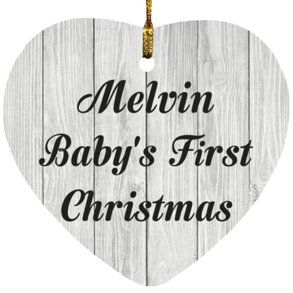 Melvin Baby's First Christmas - Heart Ornament F