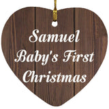 Samuel Baby's First Christmas - Heart Ornament D