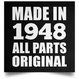 76th Birthday Made in 1948 All Parts Original - Poster Square