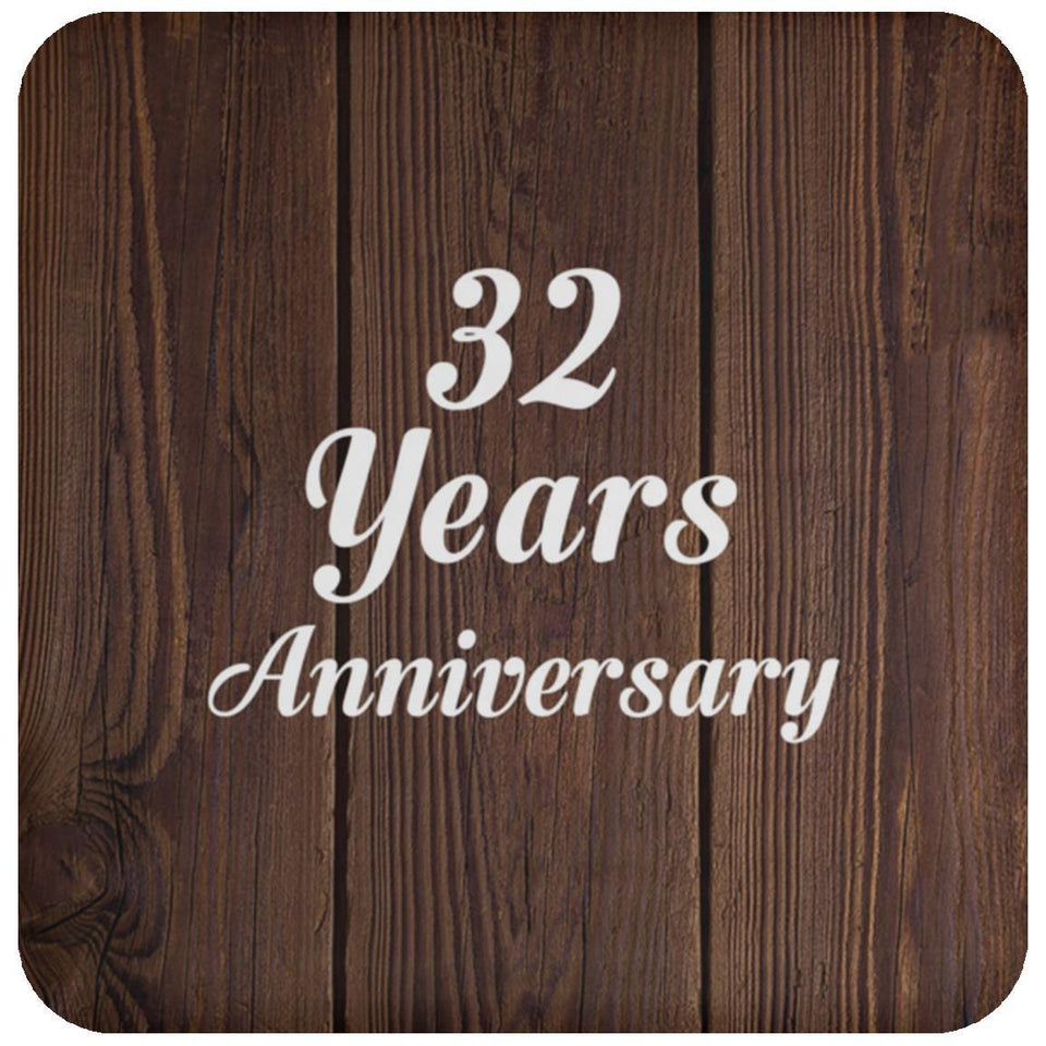 32nd Anniversary 32 Years Anniversary - Drink Coaster D