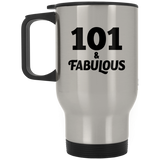 101st Birthday 101 & Fabulous - Silver Travel Mug