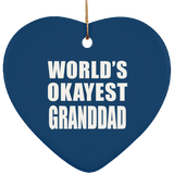 World's Okayest Granddad - Heart Ornament