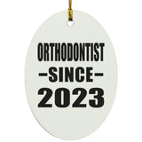 Orthodontist Since 2023 - Oval Ornament