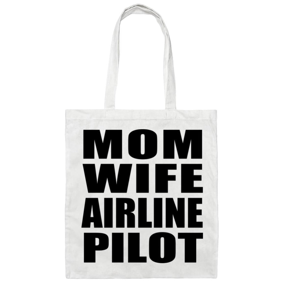 Mom Wife Airline Pilot - Tote Bag White