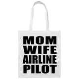 Mom Wife Airline Pilot - Tote Bag White