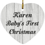 Karen Baby's First Christmas - Heart Ornament F