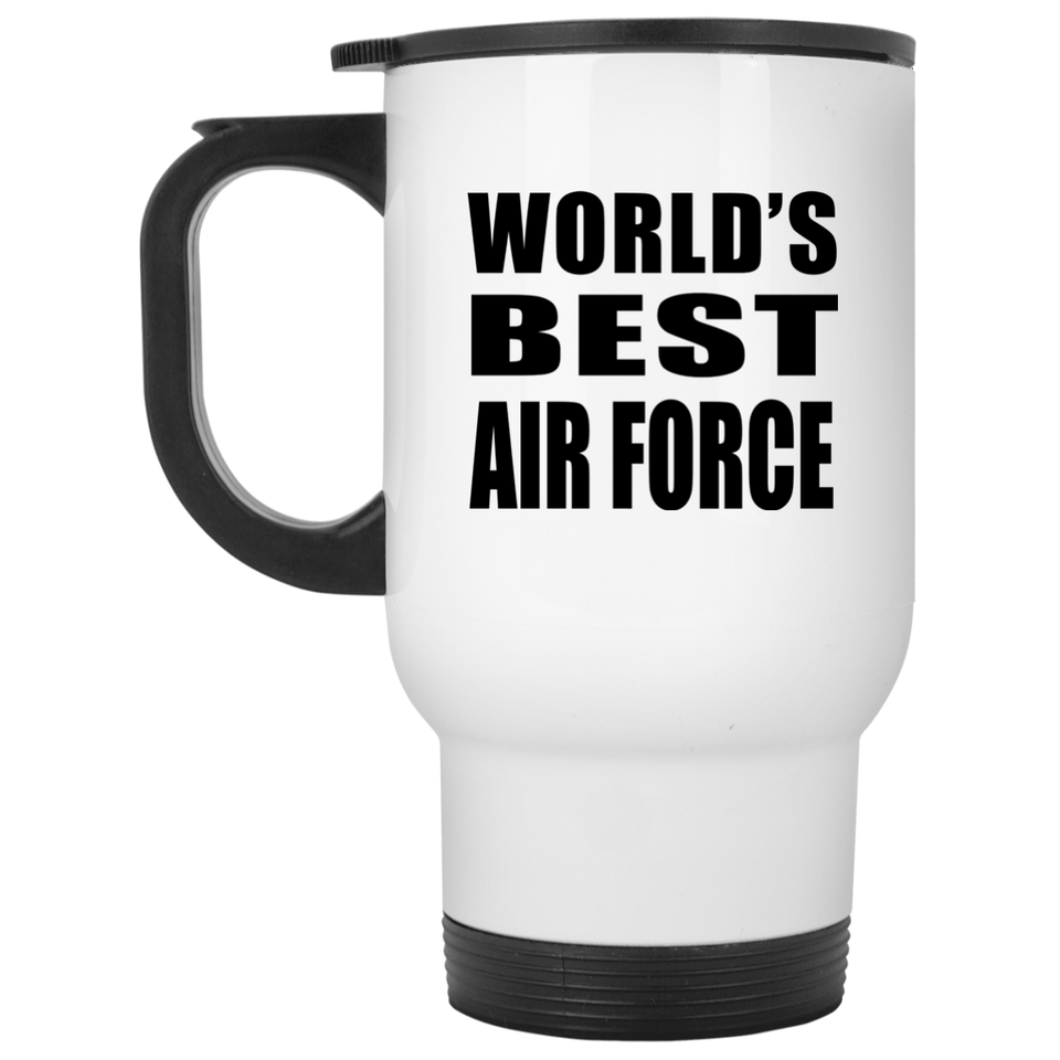 World's Best Air Force - White Travel Mug