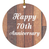 Happy 70th Anniversary - Circle Ornament E