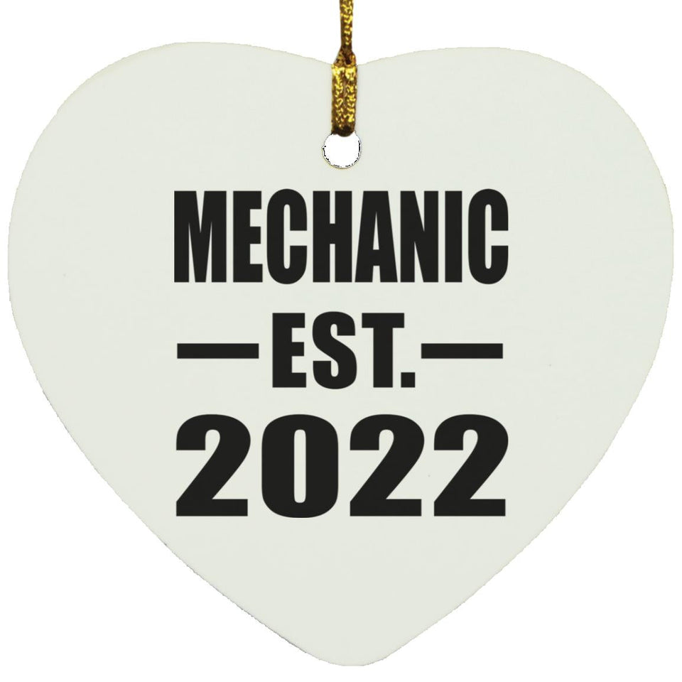 Mechanic Established EST. 2022 - Heart Ornament