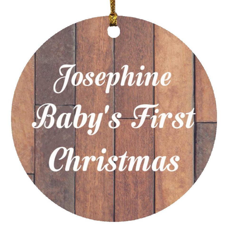 Josephine Baby's First Christmas - Circle Ornament E