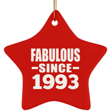 31st Birthday Fabulous Since 1993 - Star Ornament