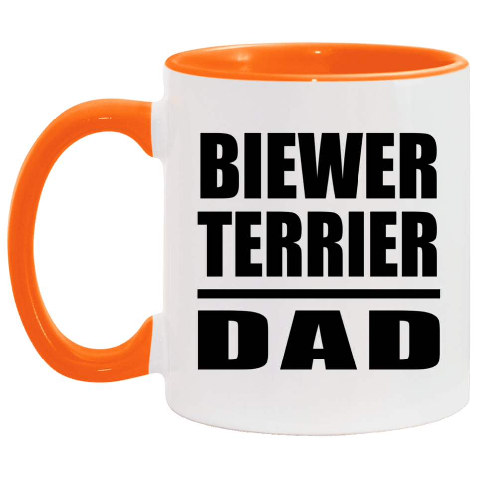 Biewer Terrier Dad - 11oz Accent Mug Orange