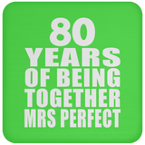 80th Anniversary 80 Years Of Being Mrs Perfect - Drink Coaster