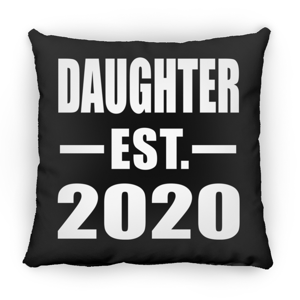 Daughter Established EST. 2020 - Throw Pillow Black