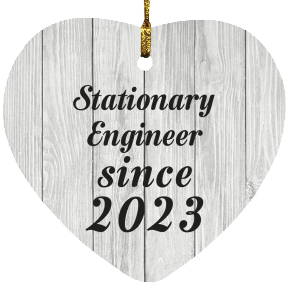 Stationary Engineer Since 2023 - Heart Ornament F