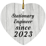 Stationary Engineer Since 2023 - Heart Ornament F
