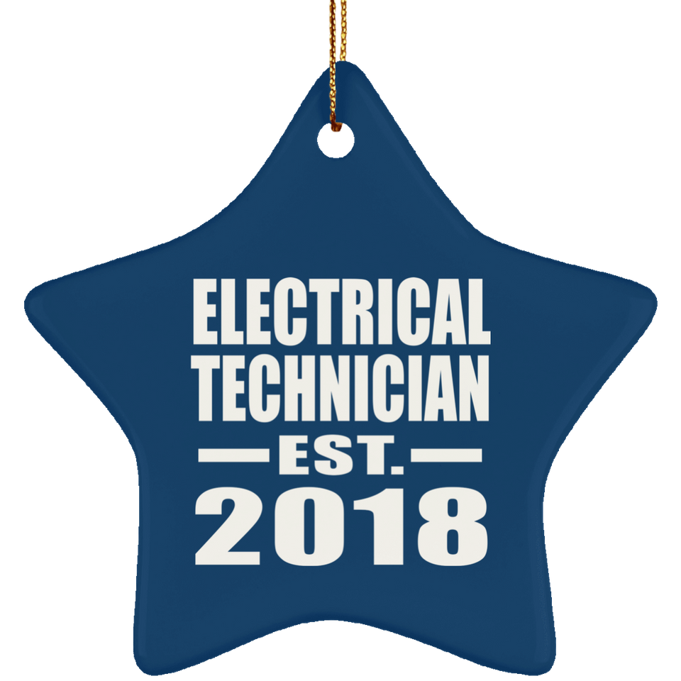 Electrical Technician Established EST. 2018 - Star Ornament