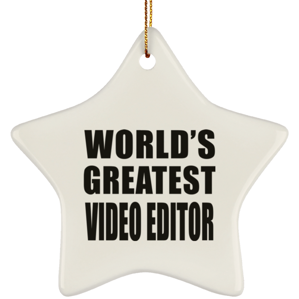 World's Greatest Video Editor - Star Ornament
