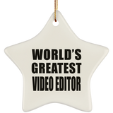 World's Greatest Video Editor - Star Ornament